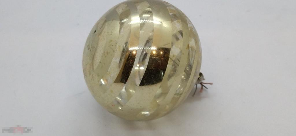 ЁЛОЧНАЯ ИГРУШКА ШАР, ТЕХНИКА ГЛИНКА СТЕКЛО СССР