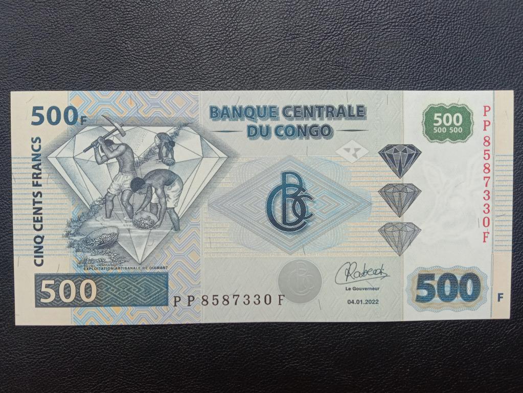 Конго 500 франков 2022г.    UNC
