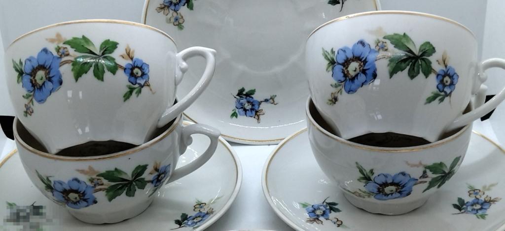 ЧАЙНАЯ ПАРА 1940-е гг ФАРФОР, БАРАНОВКА СССР