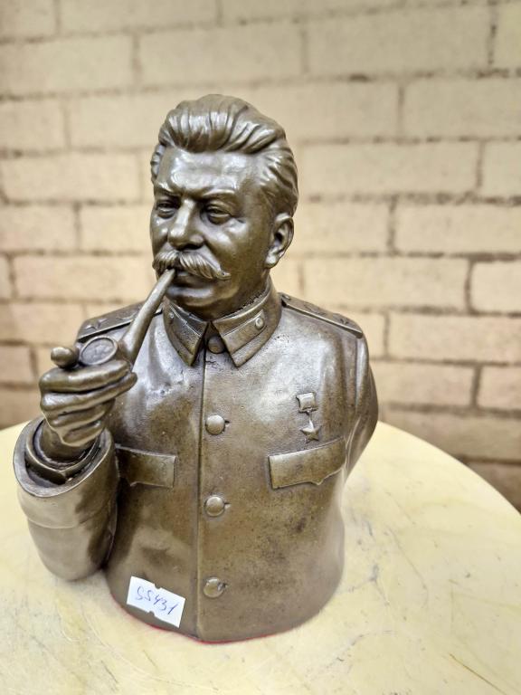Сталин с трубкой 431, бюст. Бронза, Коммунизм. Вождь СССР.