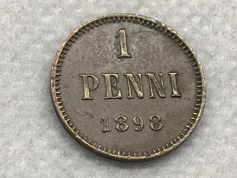 1 пенни 1898 Русская Финляндия Оригинал