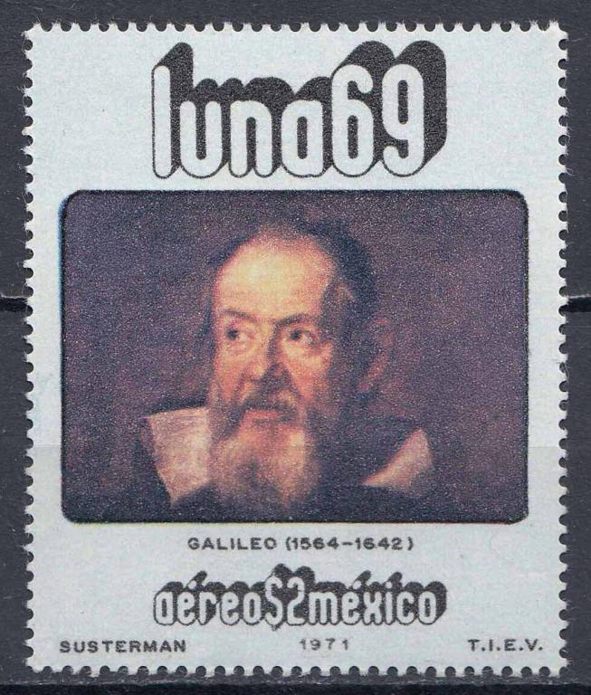 Мексика, 1971, Ученые, Физики, Астрономы, Галилей