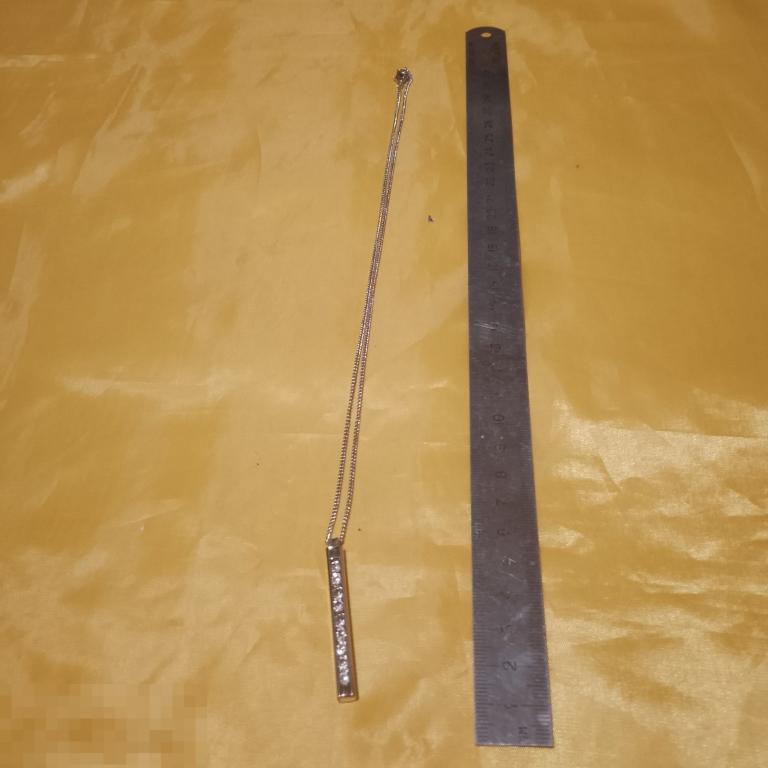 Кулон на цепочке винтаж горный хрусталь