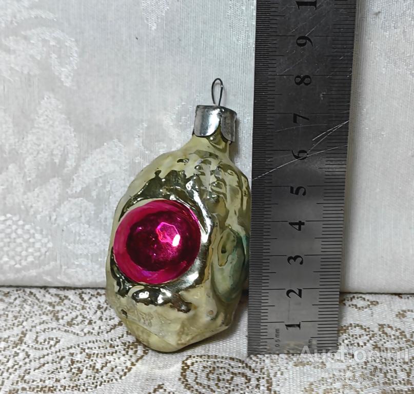 Елочная новогодняя игрушка СССР подвеска фонарик фонарь Светофор 5