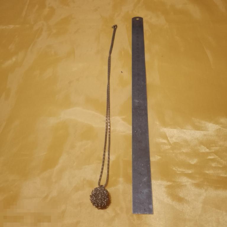 Кулон на цепочке винтаж горный хрусталь