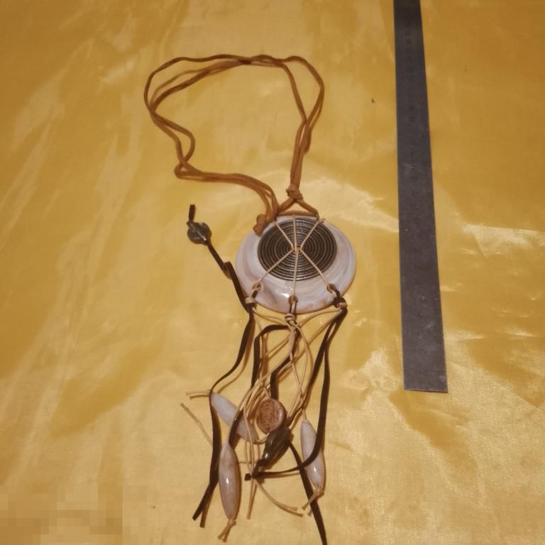 Кулон на цепочке винтаж горный хрусталь