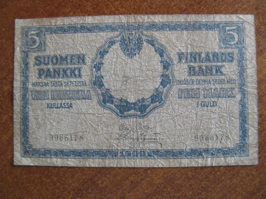 Финляндия 5 марок 1909 год 9966178