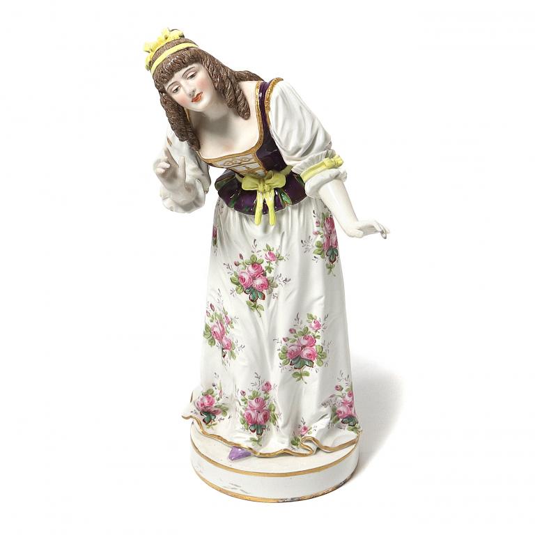 Фарфоровая фигура "Девушка". Porcelaine de Paris