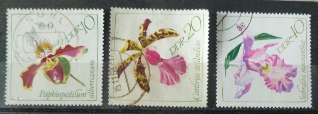 ГДР 1968 Mi# 1421 1423 1424 Цветы гаш