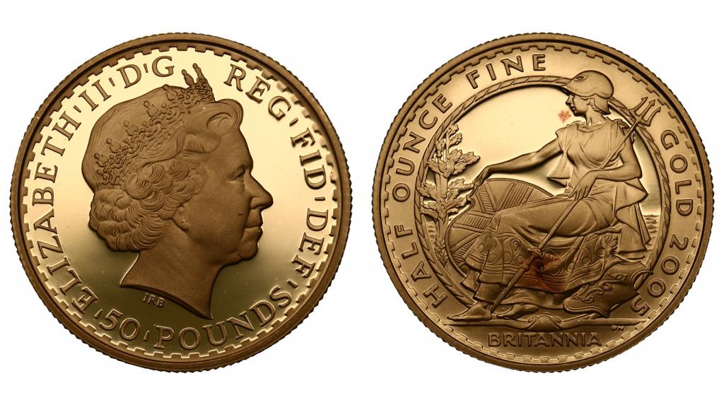 Англия. Елизавета II. 50 фунтов 2005 года. Proof.  268150