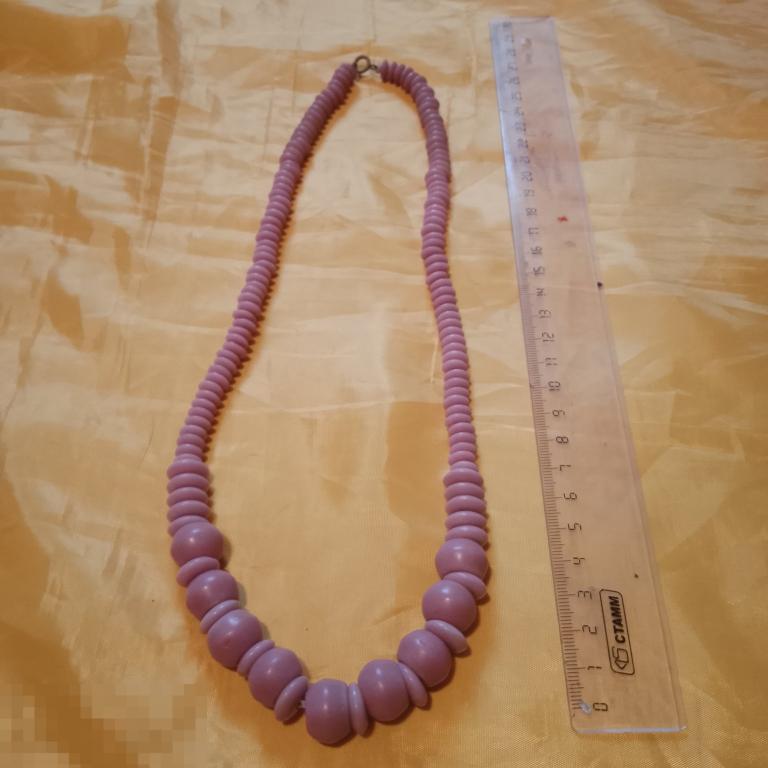 Бусы винтаж коралл размер и вес на фото