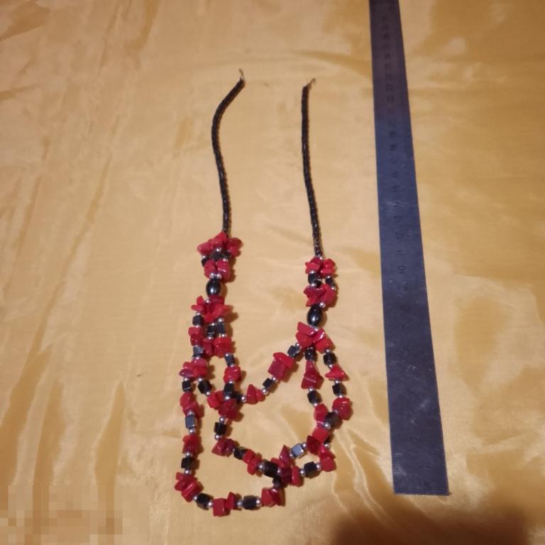 Бусы винтаж натуральный камень гематит