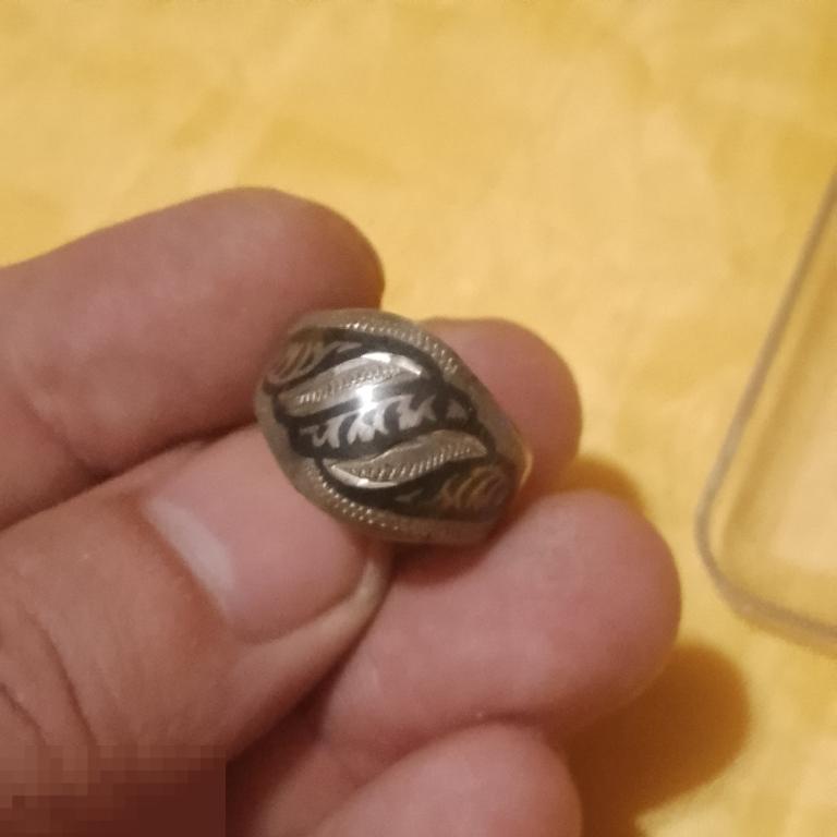 Кольцо серебро северная чернь размер на фото