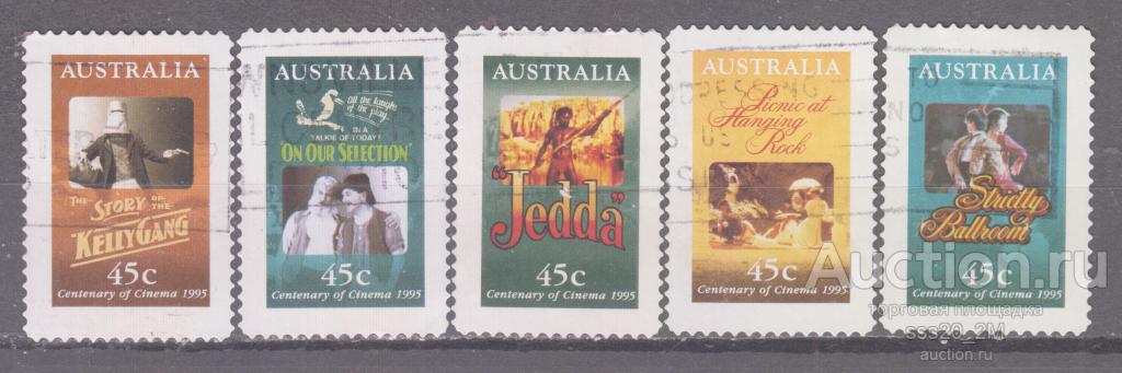 Австралия 1995 100-летие кино плакаты фильмов Mi1483-1487