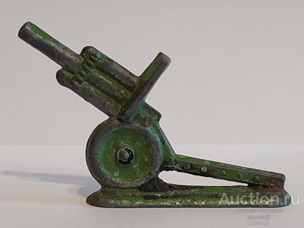 Пушка для оловянных солдатиков. Артиллерийская установка. Олово. Металл. Игрушка СССР.(М2).