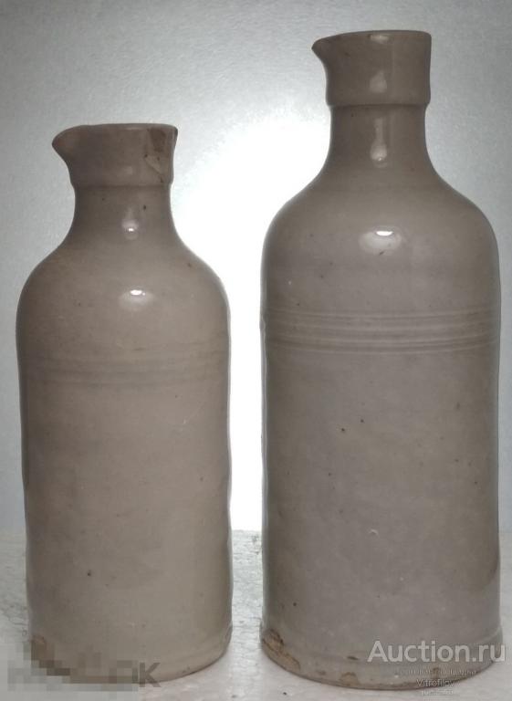 Две бутылки чернила. Antoine & fils керамика до 1917 года *0220-к