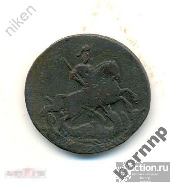 2 КОПЕЙКИ 1758 ЕЛИЗАВЕТА ПЕТРОВНА ОРИГИНАЛ КЛАДОВАЯ ПАТИНА СТАРИННАЯ МОНЕТА-374