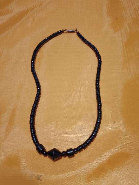 Бусы винтаж натуральный камень гематит