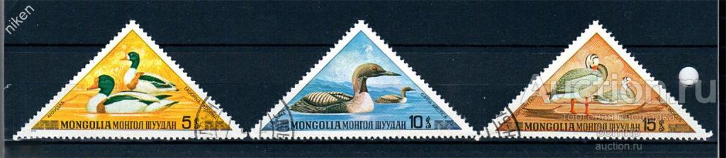МОНГОЛИЯ 1973 ФАУНА ВОДОПЛАВАЮЩИЕ ПТИЦЫ УТКИ 70-1-30
