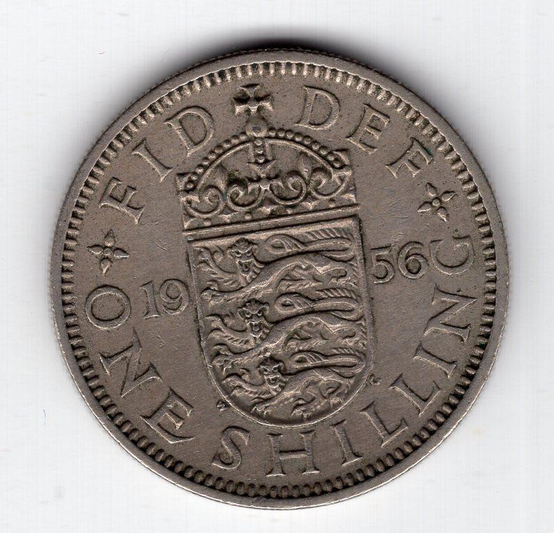 1 шиллинг - Великобритания - 1956 - английский - KM#904