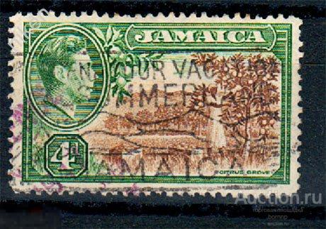 ЯМАЙКА 1938 БРИТАНСКИЕ КОЛОНИИ АПЕЛЬСИНОВАЯ ПЛАНТАЦИЯ ГАШЕНИЕ 59-1-304