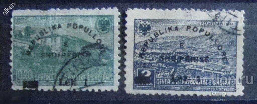 АЛБАНИЯ 1948 СТАНДАРТ НАДПЕЧАТКА 8,7 ЕВРО  4-1-752А-19