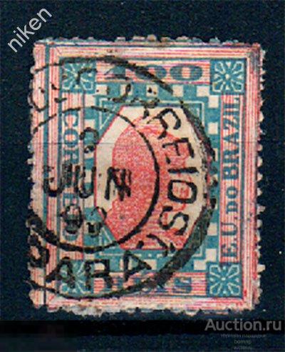 БРАЗИЛИЯ 1891 СТАНДАРТ АЛЛЕГОРИЯ ГАШЕНИЕ СТАРИННЫЕ МАРКИ 19 ВЕКА 48-2-58