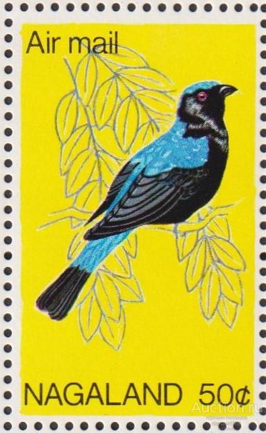 Индия Нагаланд Чистая марка Фауна Птица 1969