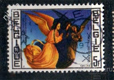 БЕЛЬГИЯ 1975 РЕЛИГИЯ РОЖДЕСТВО КАРТИНА АНГЕЛЫ ХУДОЖНИК ВАН ДЕР ВЕЙДЕН 70-1-346