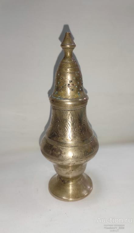 Латунь, Сифтер, Англия, клеймо, латунь (посеребрение), начало ХХ века, высота 17 см