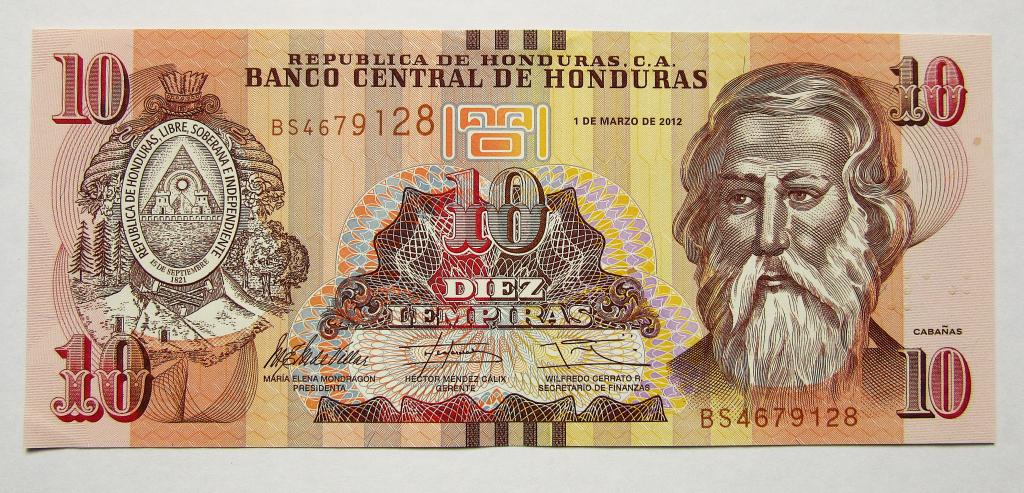 Гондурас 2012 г. 10 лемпир UNC