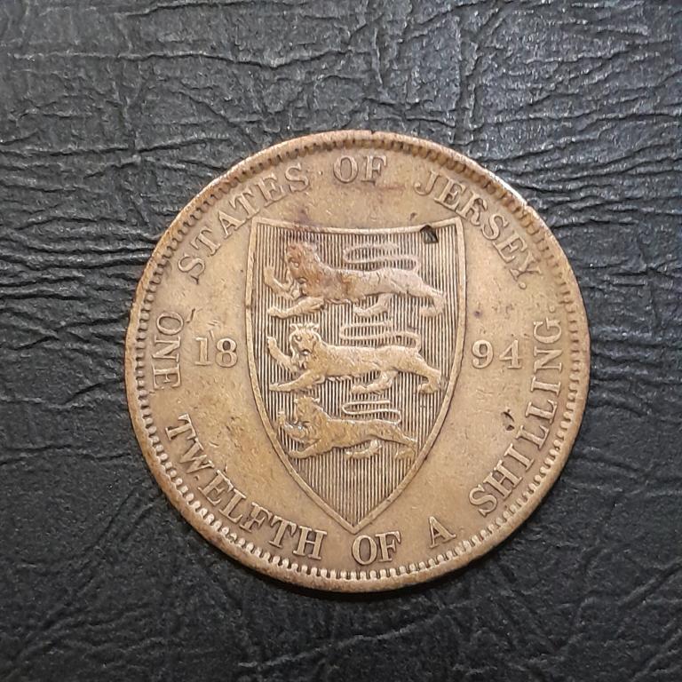 1/12 шиллинга 1894 год Джерси.