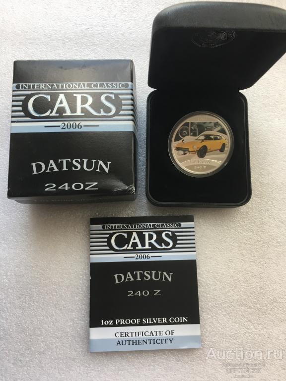 Тувалу 1 доллар 2006 Автомобиль Машина Датсун Datsun 240Z 1969 Автомобили мира СЕРЕБРО