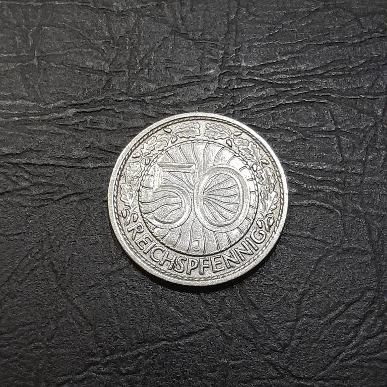 50 пфеннигов 1927 год Веймарская республика.