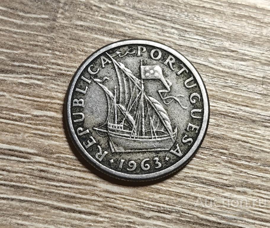 2.50 эскудо парусный корабль 1963 г Португалия