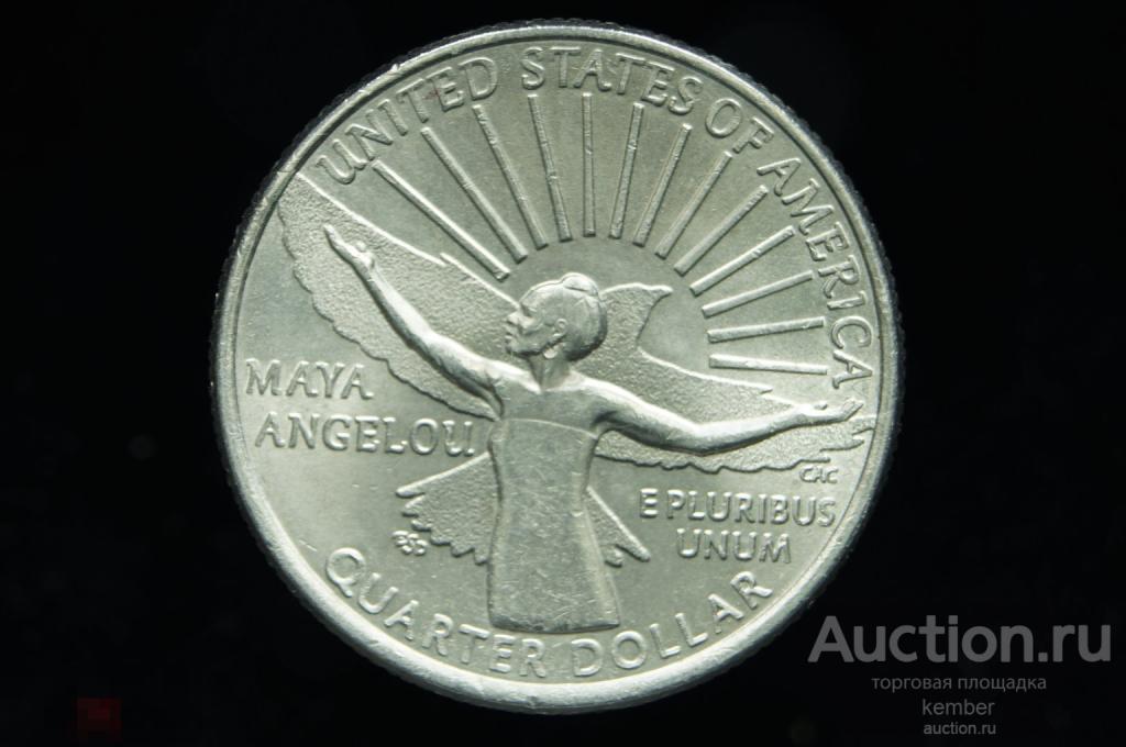 все 25 центов 2022 США американские женщины Майя Энжелоу p #2069