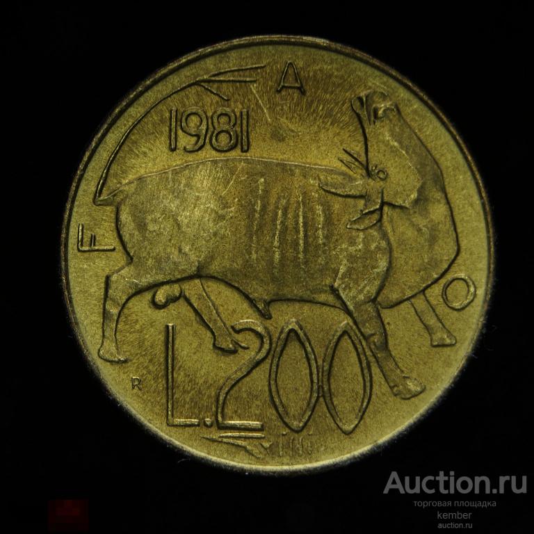 в коллекцию Сан Марино 200 лир 1981 корова #8537