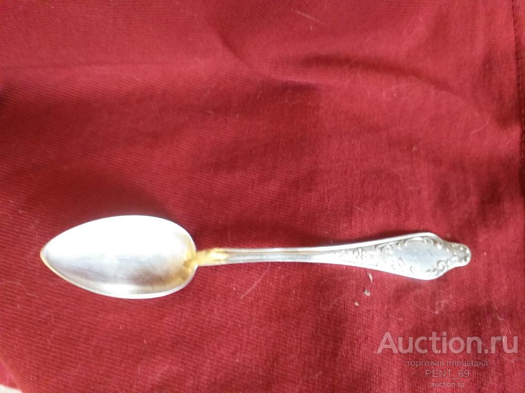 Кофейная ложка.Серебро 875 пр.Анютины глазки.Павлово.
