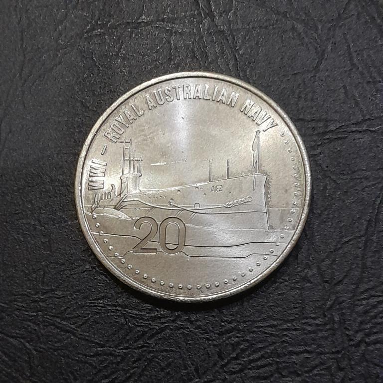20 центов 2015 год Австралия (АНЗАК - Королевский флот).