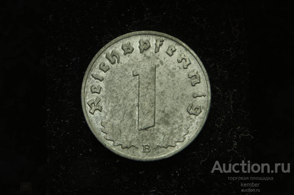 в коллекцию Третий рейх 1 пфенниг  1943 B, Вена Германия цинк #2244
