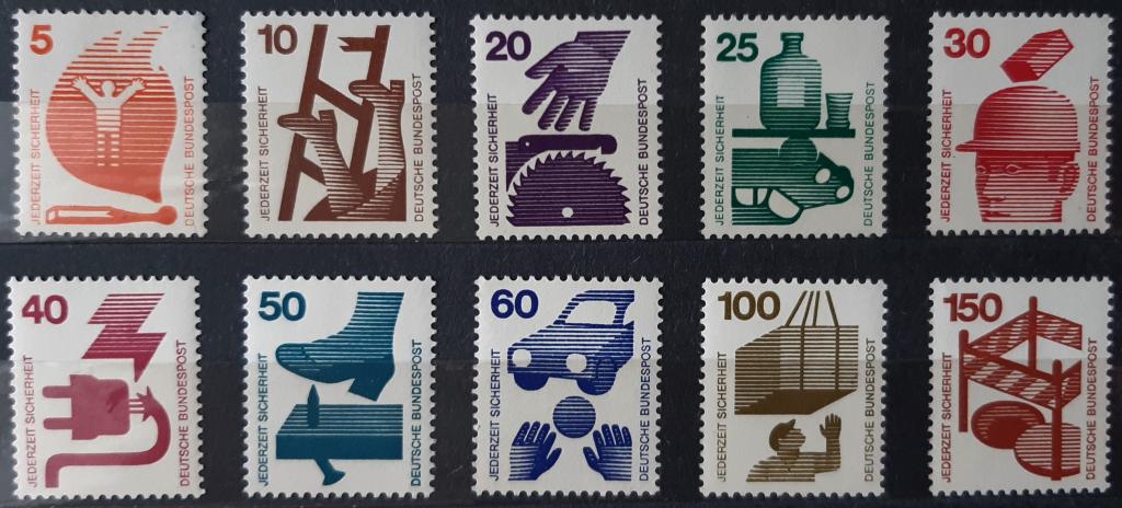 Германия 1971. Техника безопасности. Полная серия. MNH**