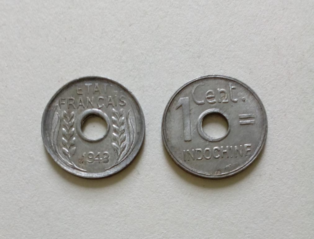 Французский Индокитай 1 цент 1943 год