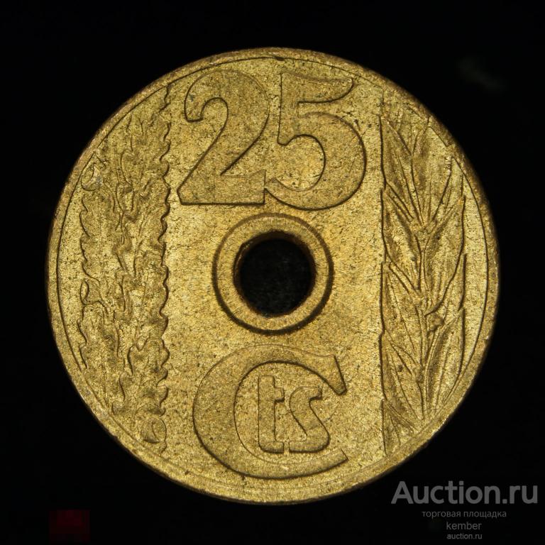 в коллекцию гражданская война Испания 25 сентимо 1938 Вторая республика #8420