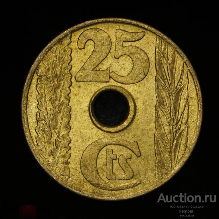 в коллекцию гражданская война Испания 25 сентимо 1938 Вторая республика #8428
