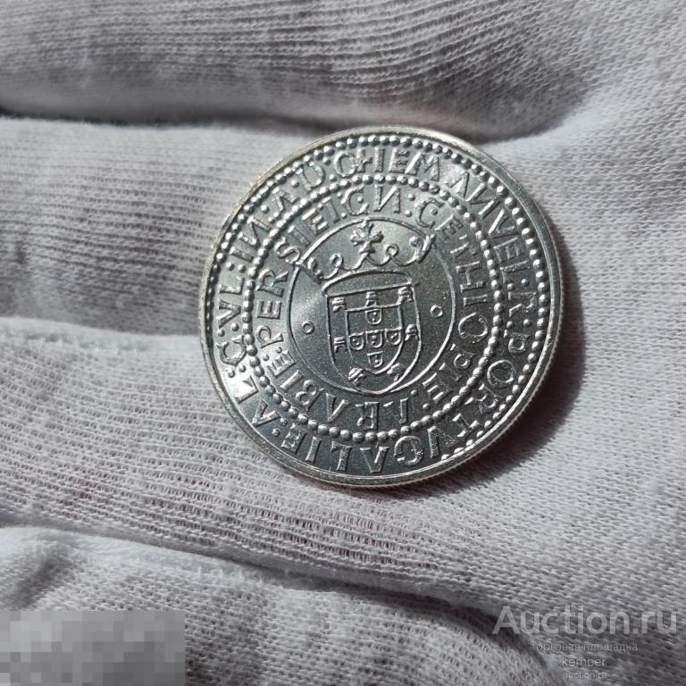 1000 эскудо 1983 UNC Португалия, выставка художеств серебро #por96