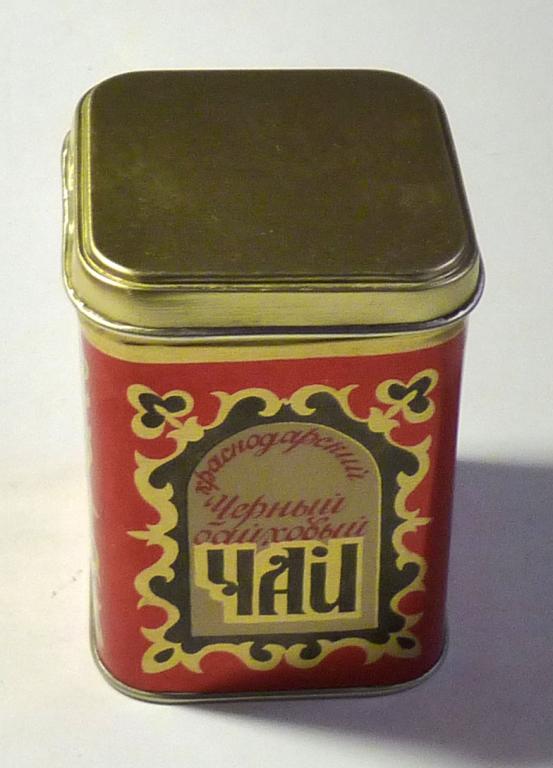 Банка коробка от чая "Краснодарский черный байховый чай" Госагропром РСФСР Адлерский чайсовхоз
