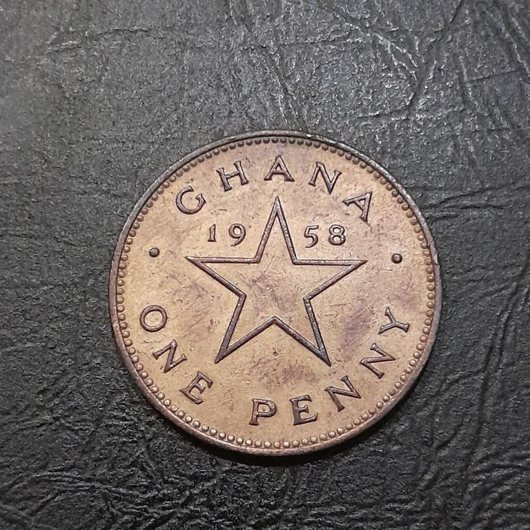 1 пенни 1958 год Гана.