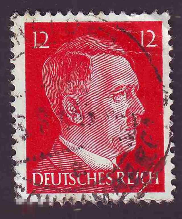 Марка Германия 1945 год. Адольф Гитлер. Личности. 3 Рейх. Фашизм. Германия. Редкость!