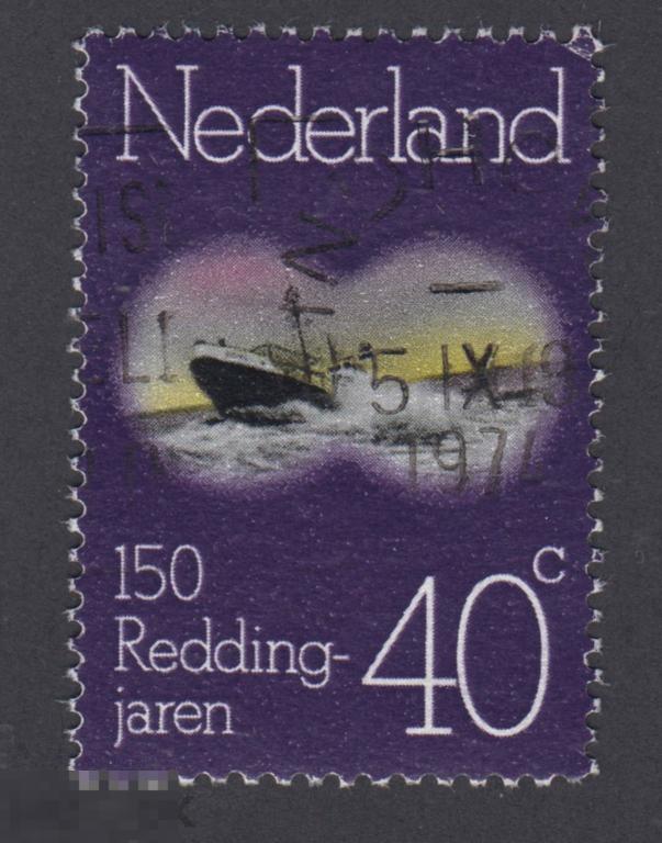 Марка Нидерланды 1974 год. Спасательная шлюпка "Сюзанна" Корабли