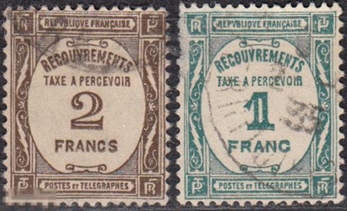 1931 Франция Служебные № 65 - 66 гаш. 31 евро